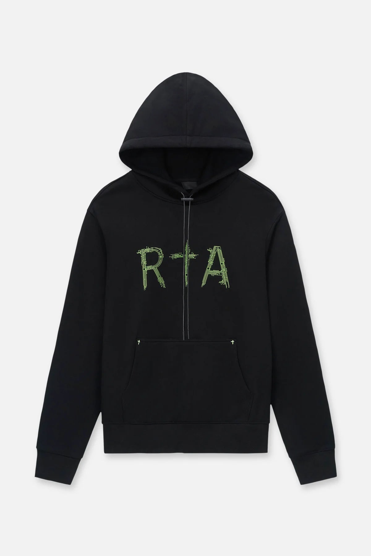 RTA Dion Black Circuit Hoodie - Gravity NYC