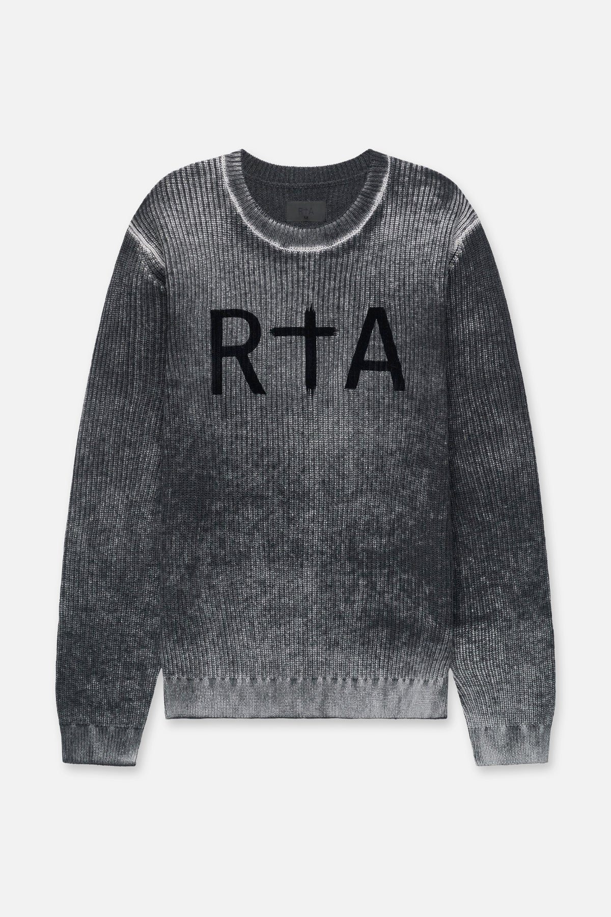 RTA Ethan Black Glitch Sweater - Gravity NYC