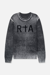 RTA Ethan Black Glitch Sweater - Gravity NYC