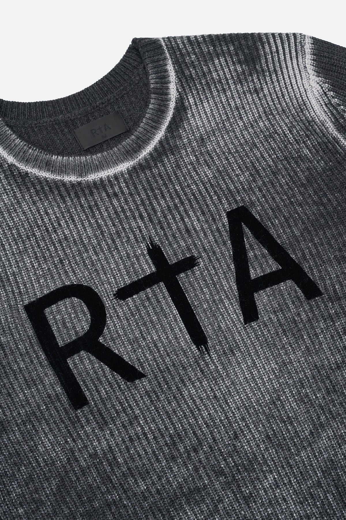 RTA Ethan Black Glitch Sweater - Gravity NYC