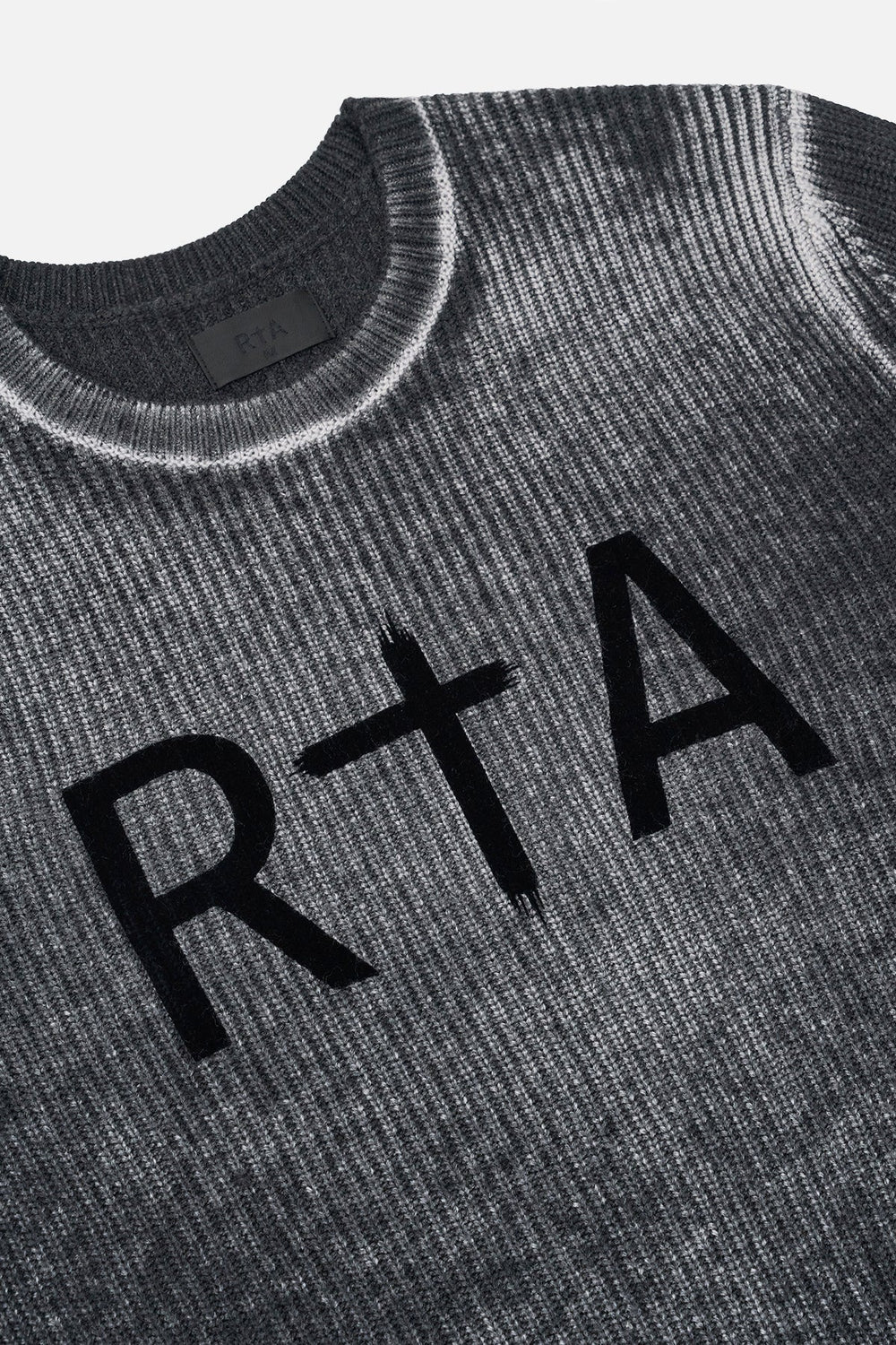 RTA Ethan Black Glitch Sweater - Gravity NYC