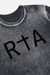 RTA Ethan Black Glitch Sweater - Gravity NYC