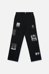 RTA Rex Black Vintage Patch Jeans