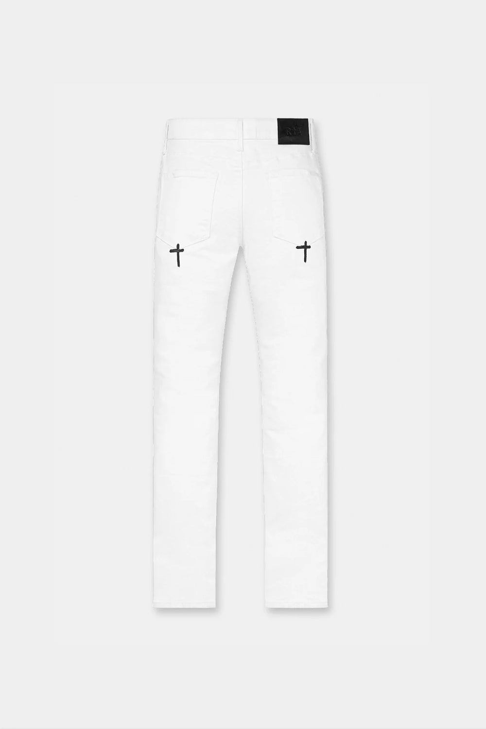 RTA Bryant White-Black Rest in Peace RIP Jeans - Gravity NYC