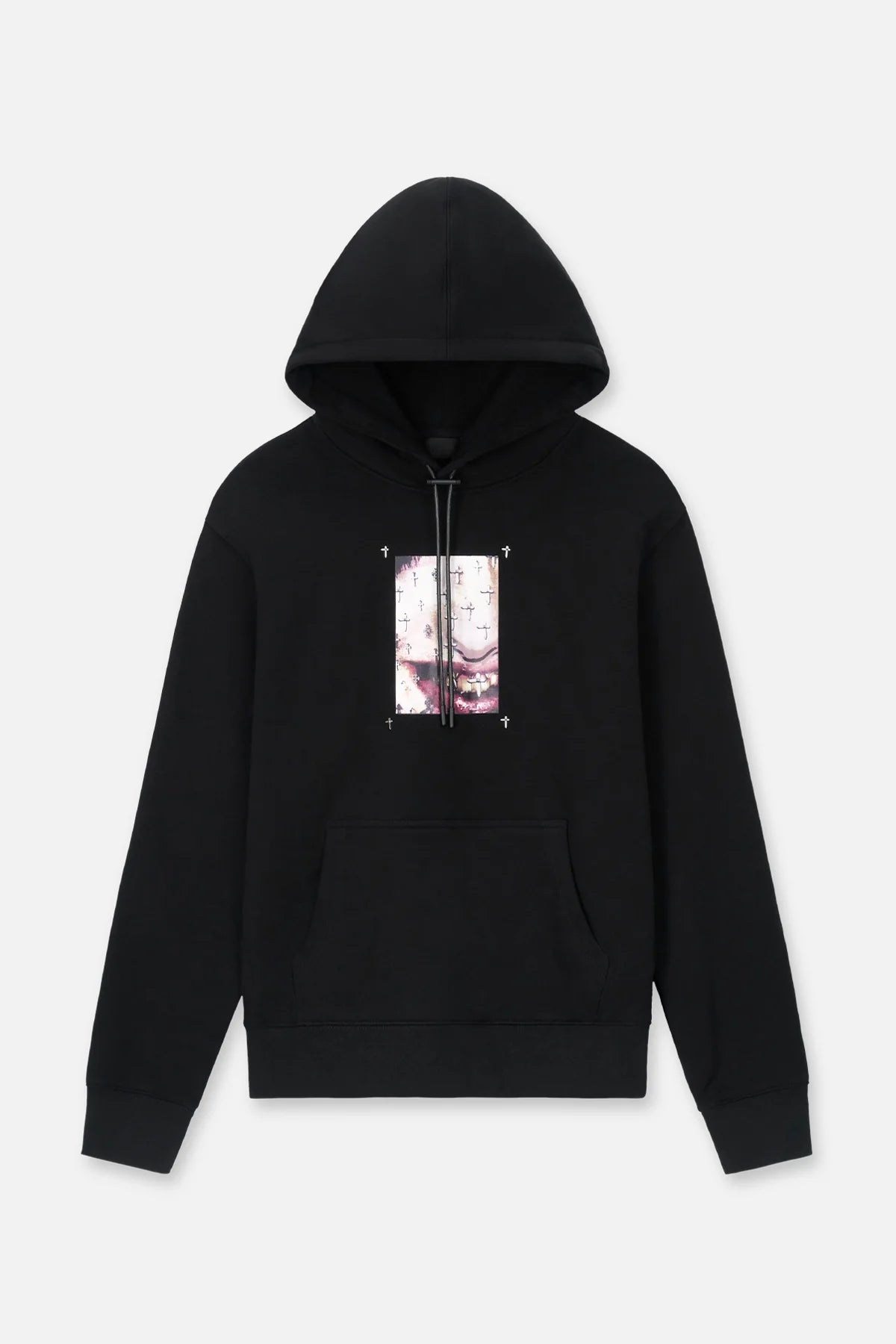 RTA Dion Black Cross Grillz Hoodie - Gravity NYC