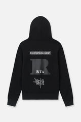 RTA Dion Black Cross Grillz Hoodie - Gravity NYC