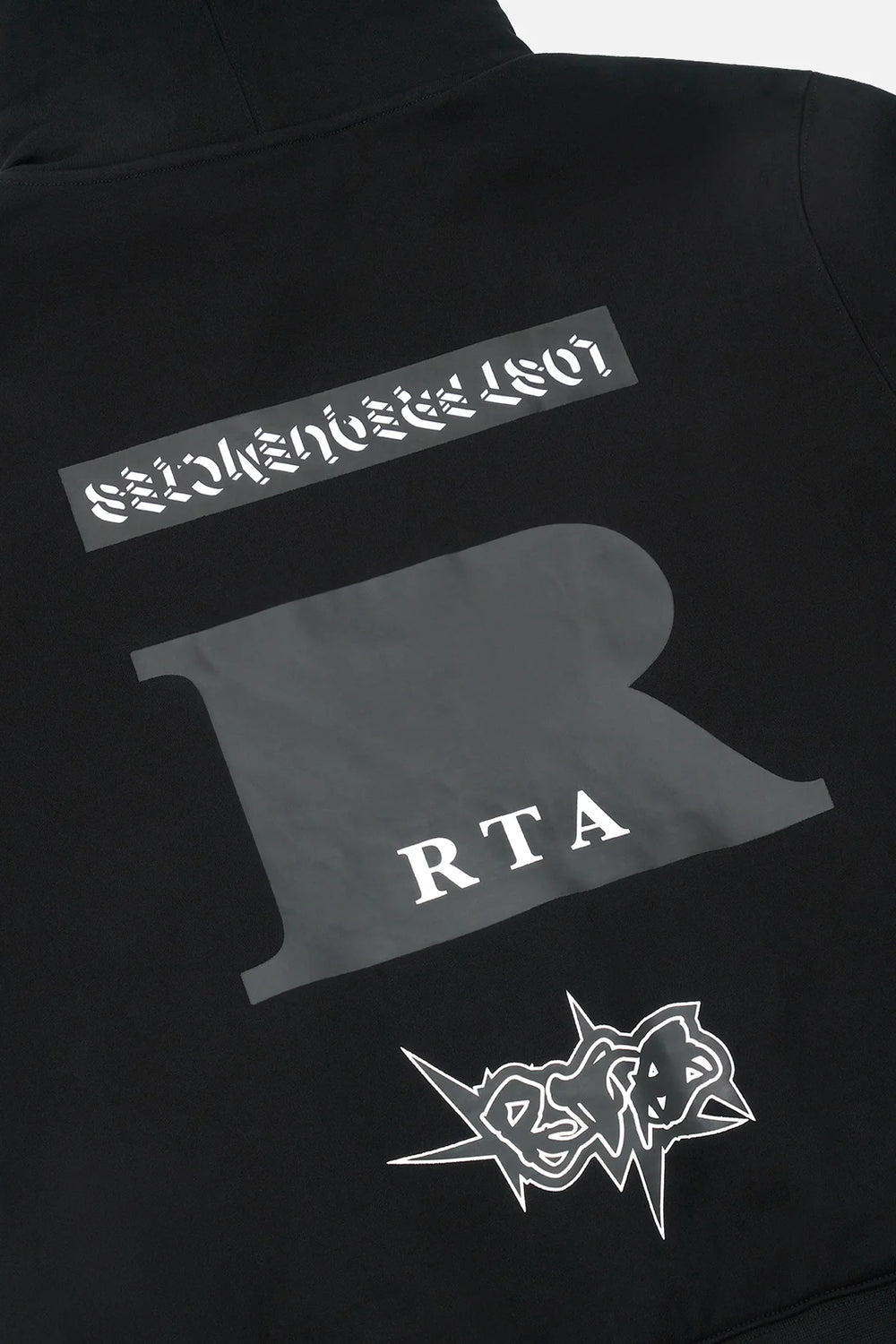 RTA Dion Black Cross Grillz Hoodie - Gravity NYC