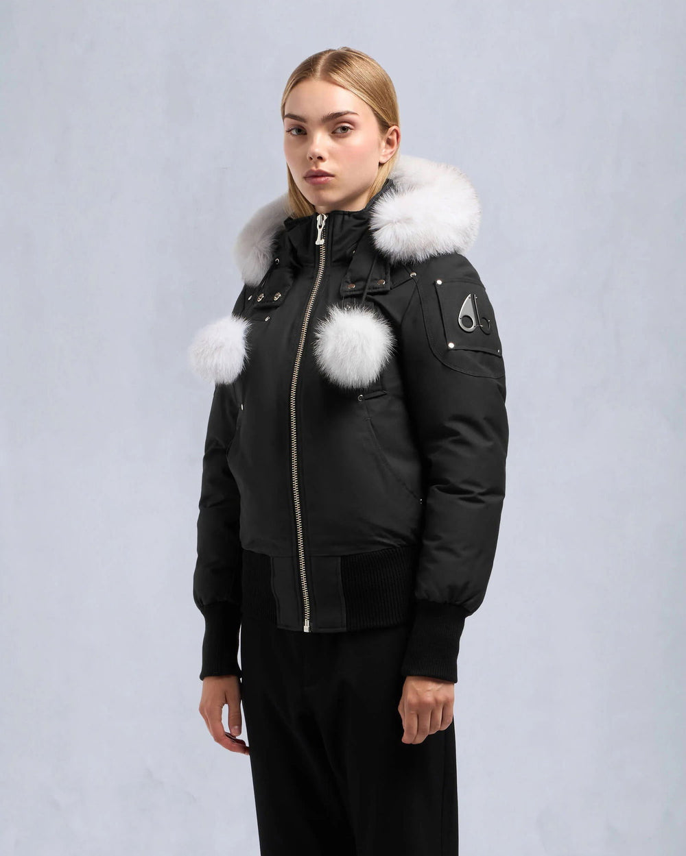 MOOSE KNUCKLES Original Debbie Shearling Bomber Jacket - Gravity NYC