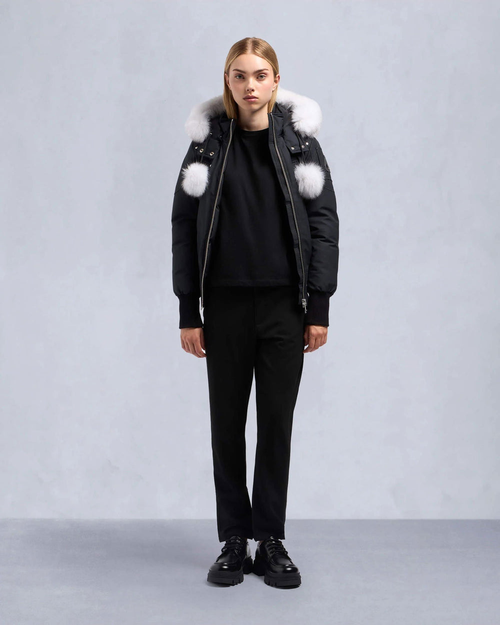 MOOSE KNUCKLES Original Debbie Shearling Bomber Jacket - Gravity NYC