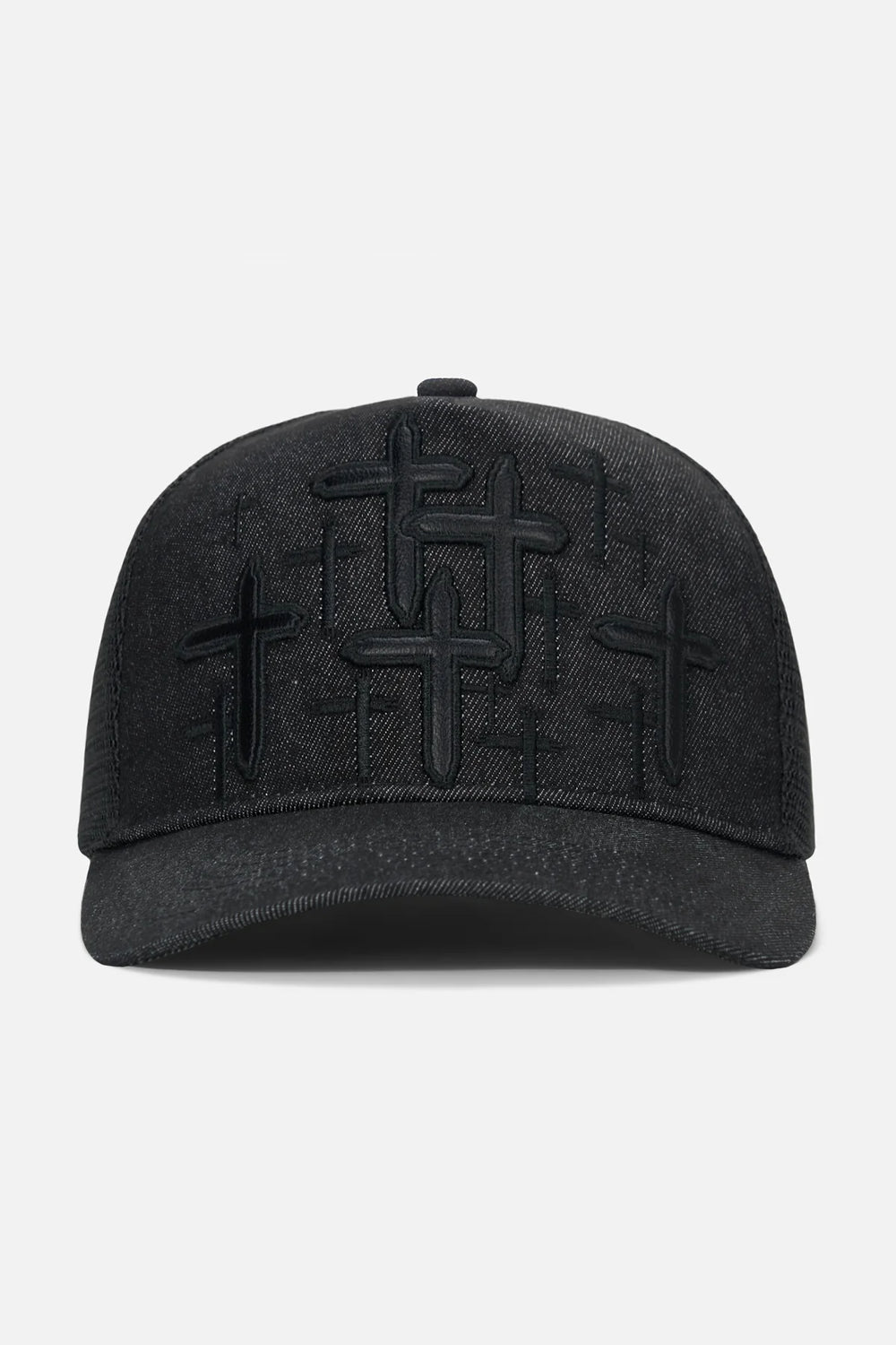 RTA Gideon Black Cross Trucker Hat - Gravity NYC