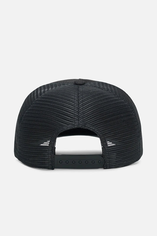 RTA Gideon Black Cross Trucker Hat - Gravity NYC