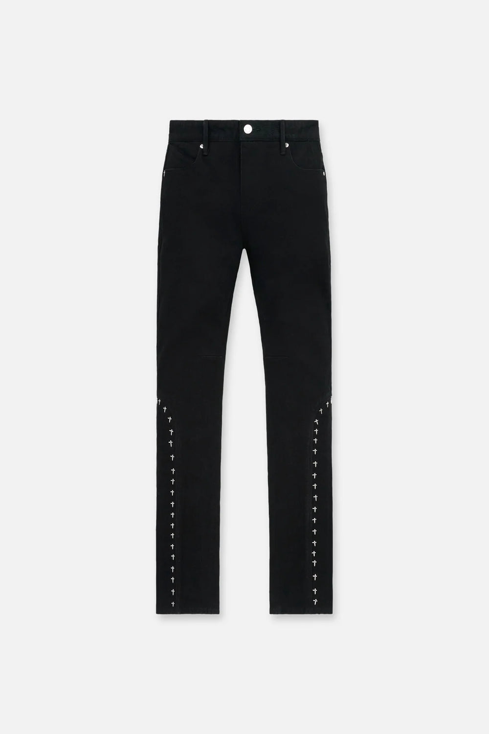 RTA Enzo Black Cross Rivet Jeans - Gravity NYC