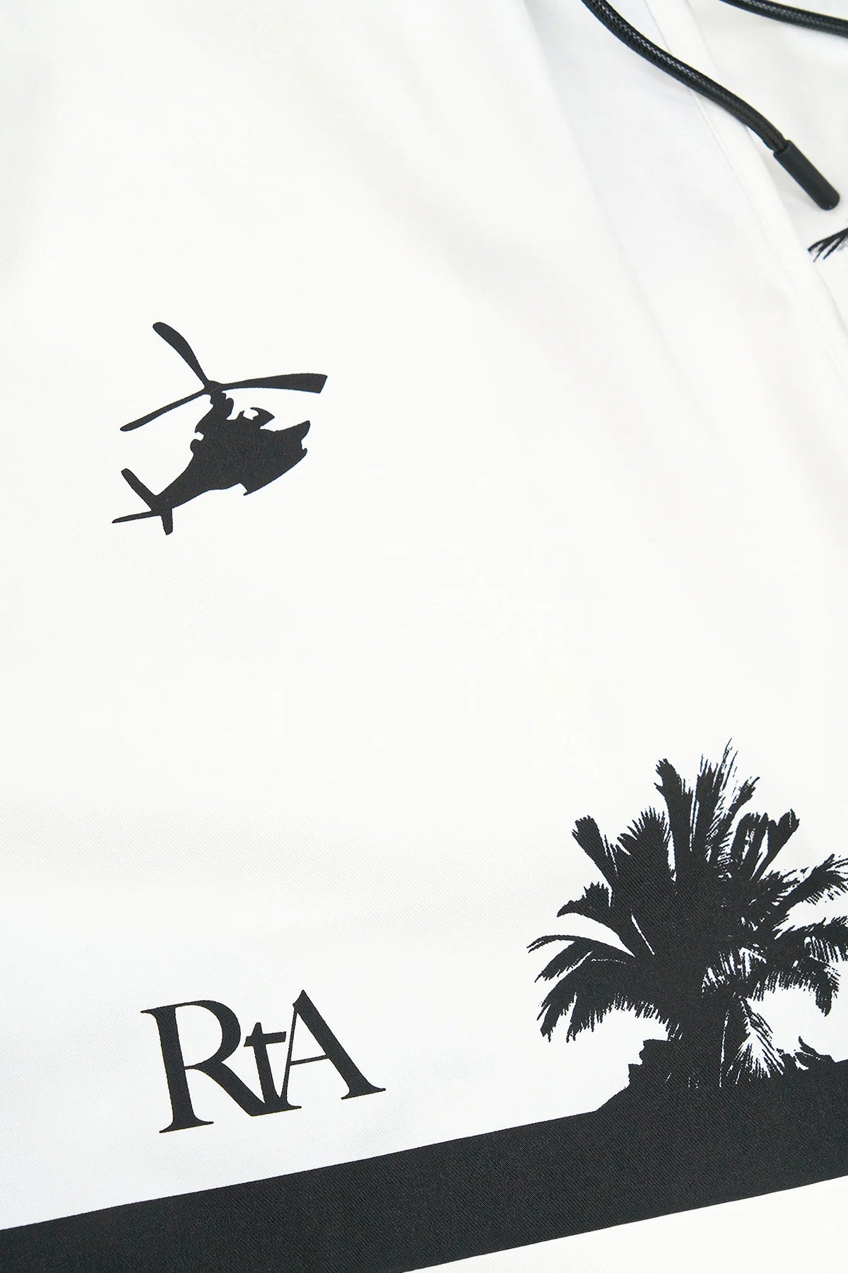 RTA Clyde White Palm Trees Shorts - Gravity NYC
