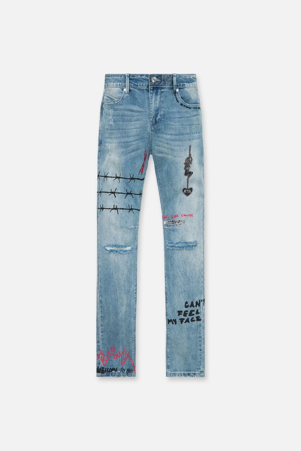 RTA Bryant Skinny Jean Blue RLD Artistic Gravity NYC