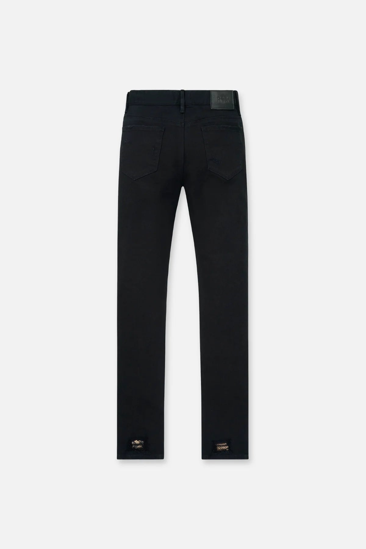 RTA Bryant Skinny Jean Black Distressed Snake Gravity NYC