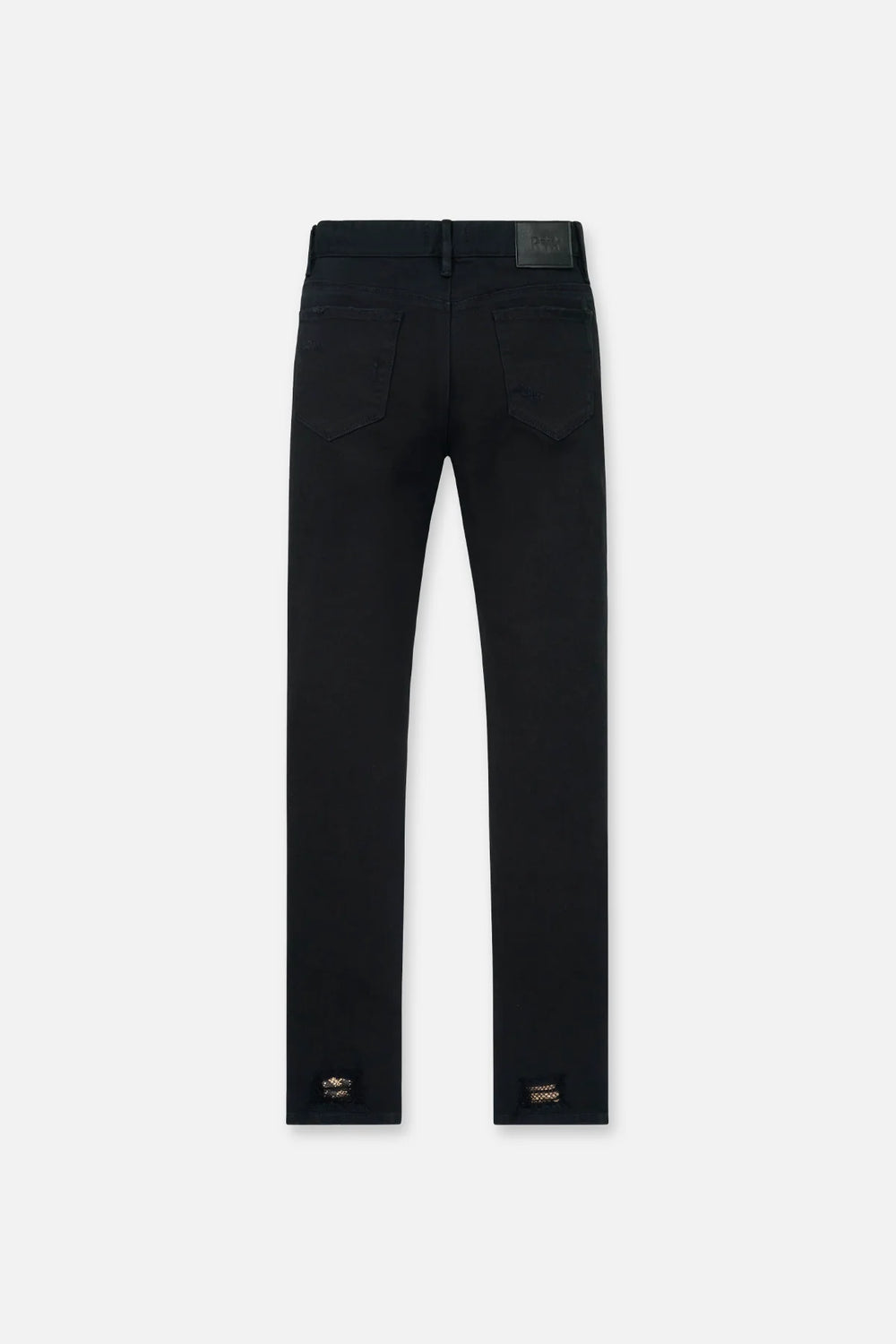 RTA Bryant Skinny Jean Black Distressed Snake - Gravity NYC