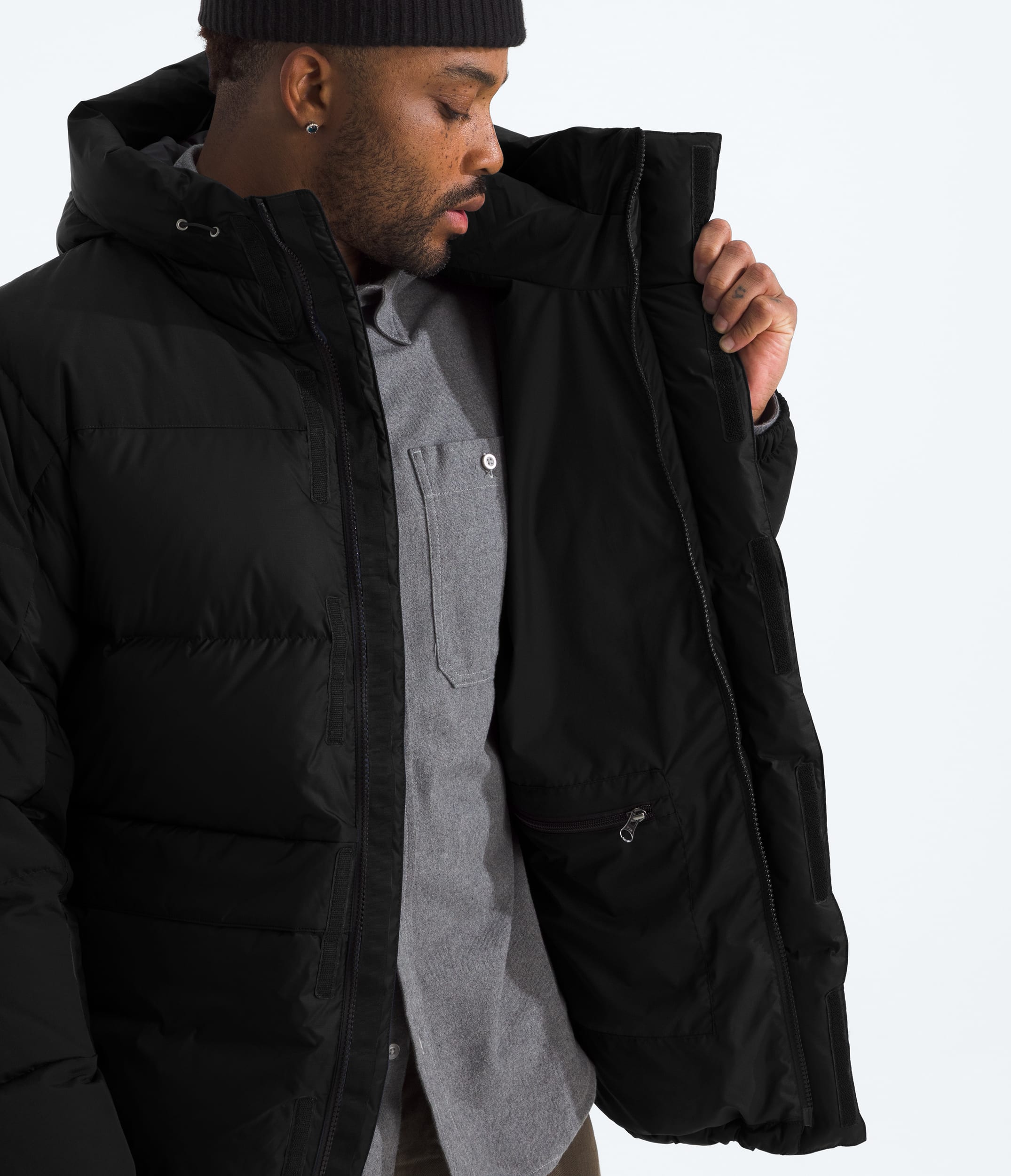 Parka de plumón HMLYN para hombre de THE NORTH FACE, color negro/negro