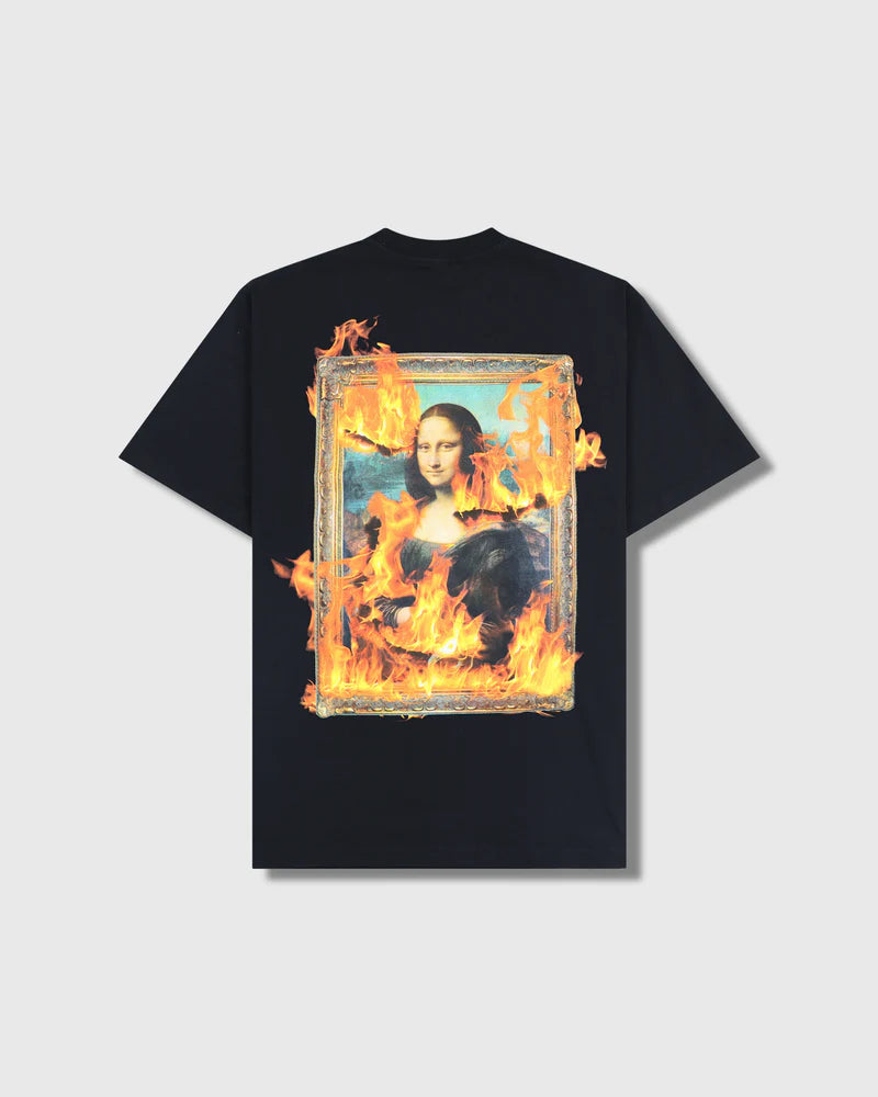 PLEASURES Black Burn Again T-Shirt Gravity NYC