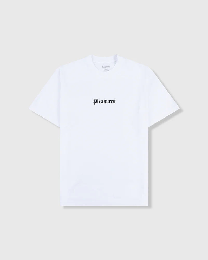 PLEASURES White Burn Again T-Shirt - Gravity NYC