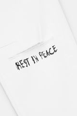 RTA Bryant White-Black Rest in Peace RIP Jeans - Gravity NYC