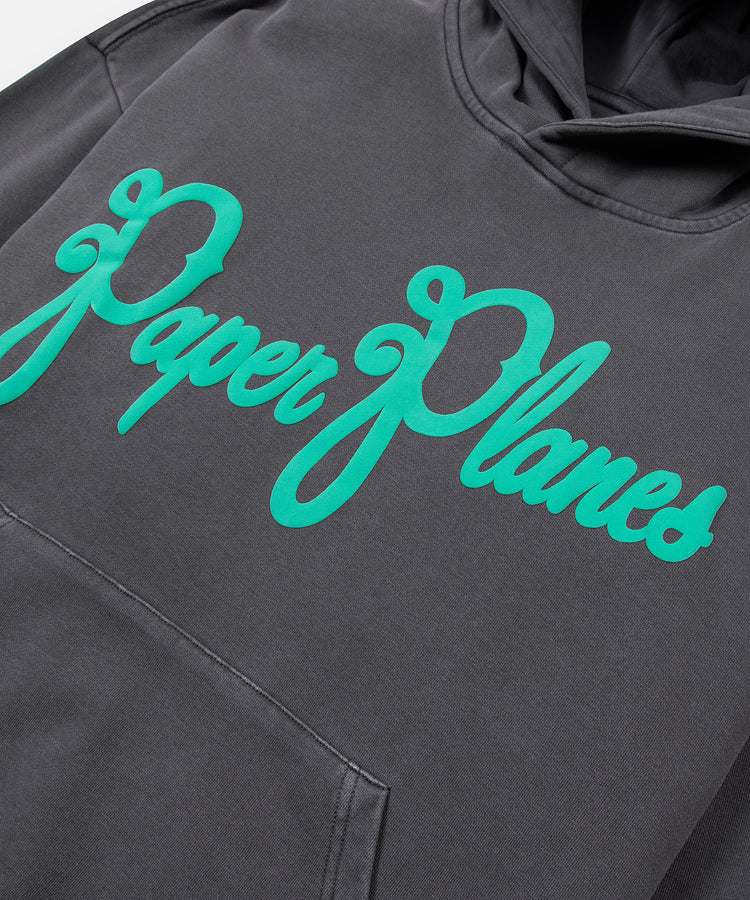 PAPER PLANES SCRIPT LOGO PUFF PRINT HOODIE Gravity NYC