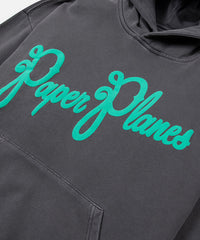 PAPER PLANES SCRIPT LOGO PUFF PRINT HOODIE Gravity NYC