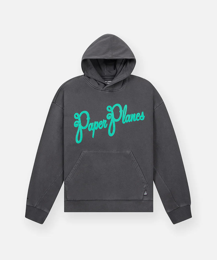 PAPER PLANES SCRIPT LOGO PUFF PRINT HOODIE Gravity NYC