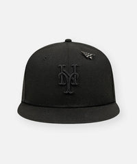 PAPER PLANES New York Mets Blackout 9FIFTY Snapback Hat - Gravity NYC
