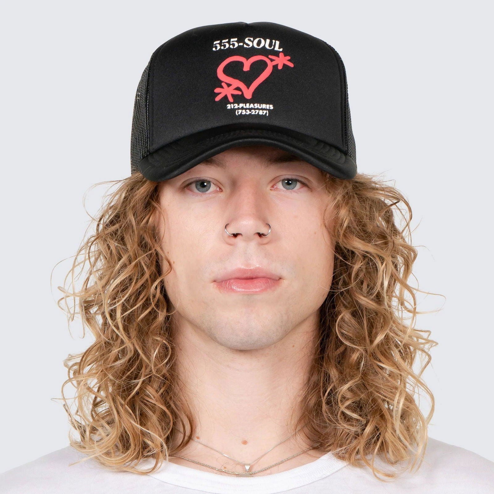 PLEASURES Biz Card Snapback Trucker Cap - Gravity NYC