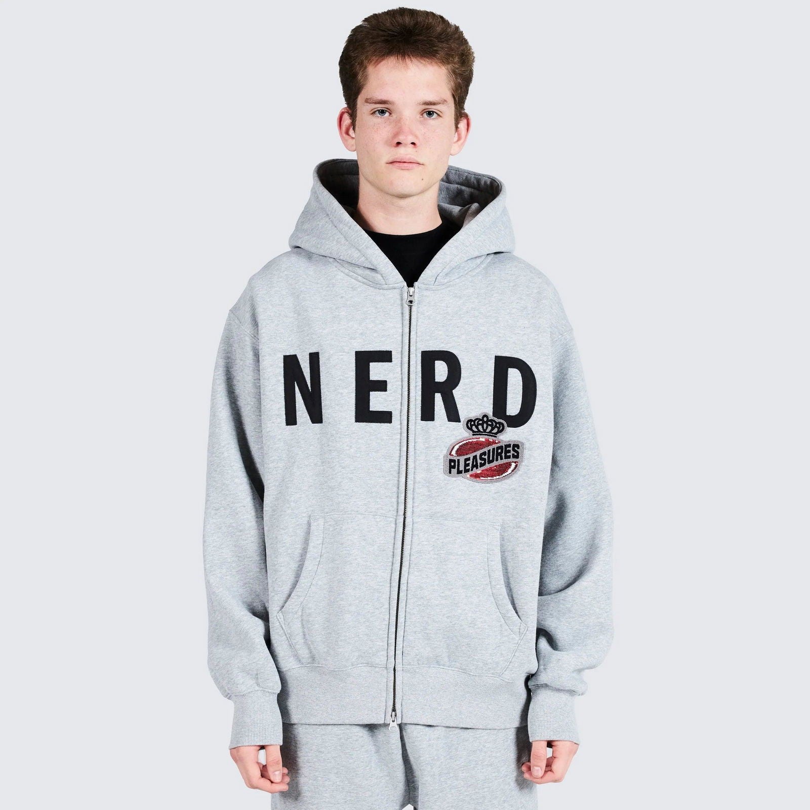 PLEASURES Nerd Zip-Up Hoodie