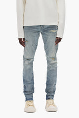 PURPLE BRAND P001 Worn Indigo Slashed Paint - Gravity NYC