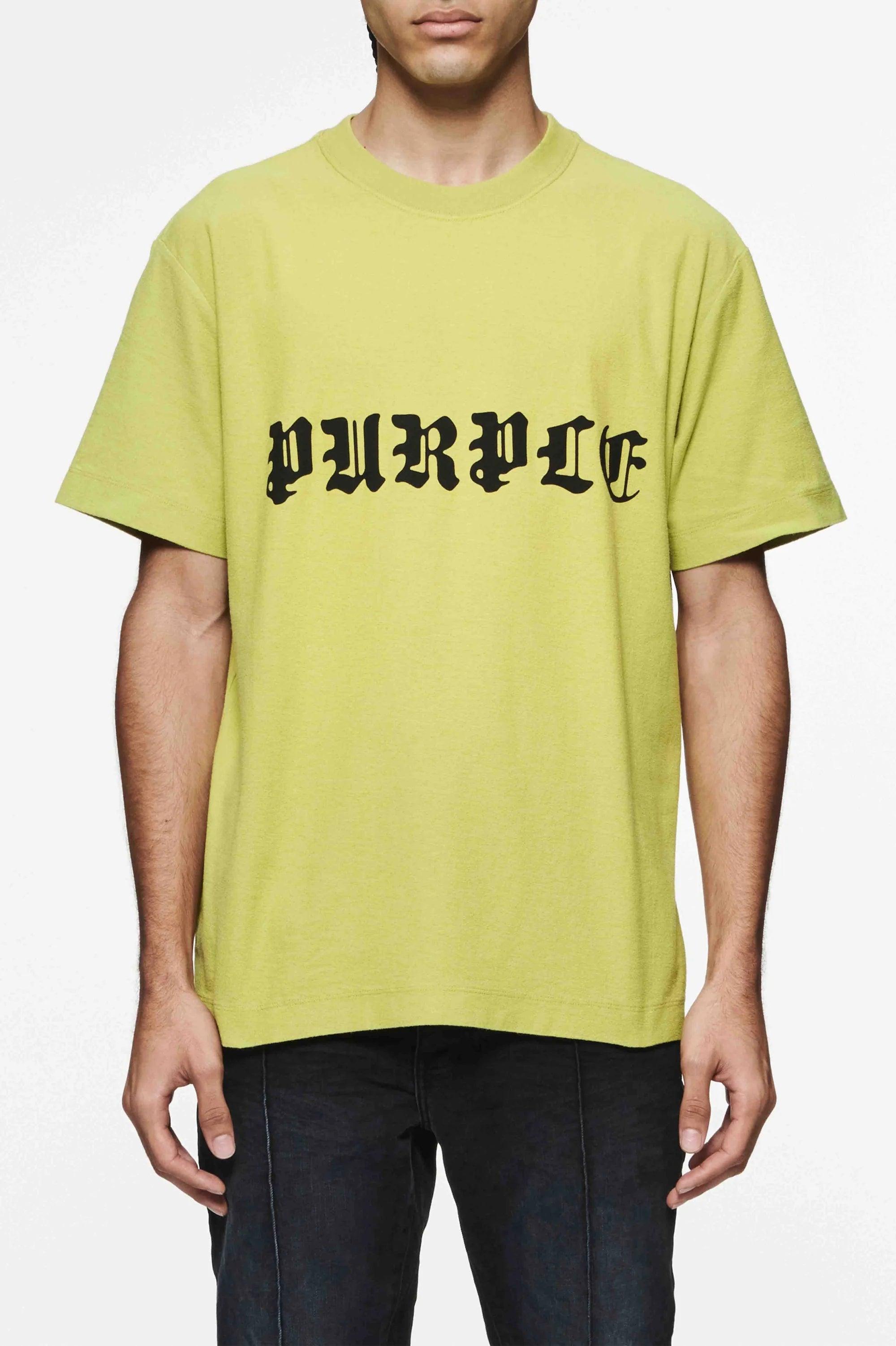 PURPLE BRAND P104 Gothic Wordmark Tee Gravity NYC