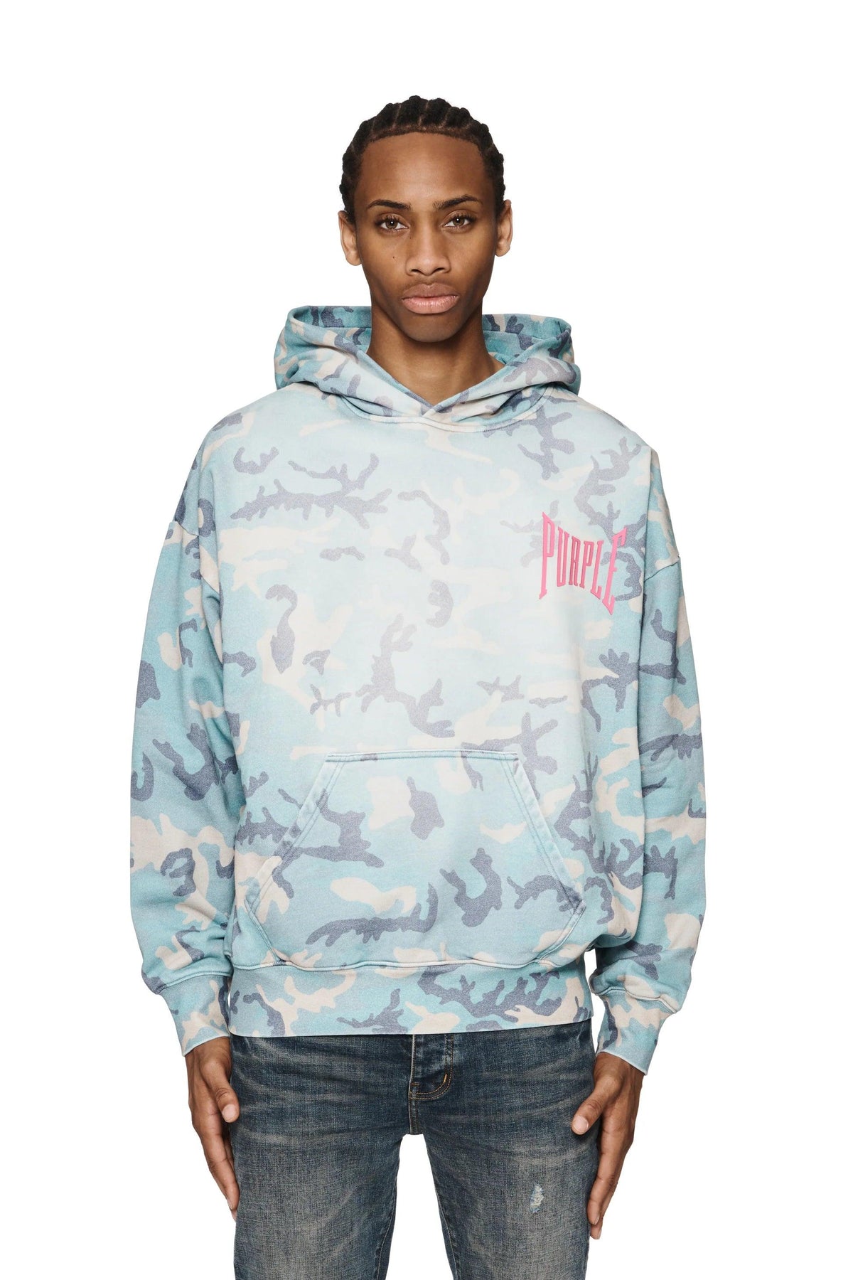 PURPLE BRAND P401 Faded Camo Hoodie Gravity NYC