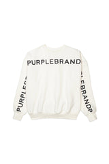 PURPLE BRAND P402 Wordmark Repeat Crewneck Gravity NYC