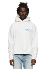 PURPLE BRAND P447 Blue Newsprint Hoodie Gravity NYC