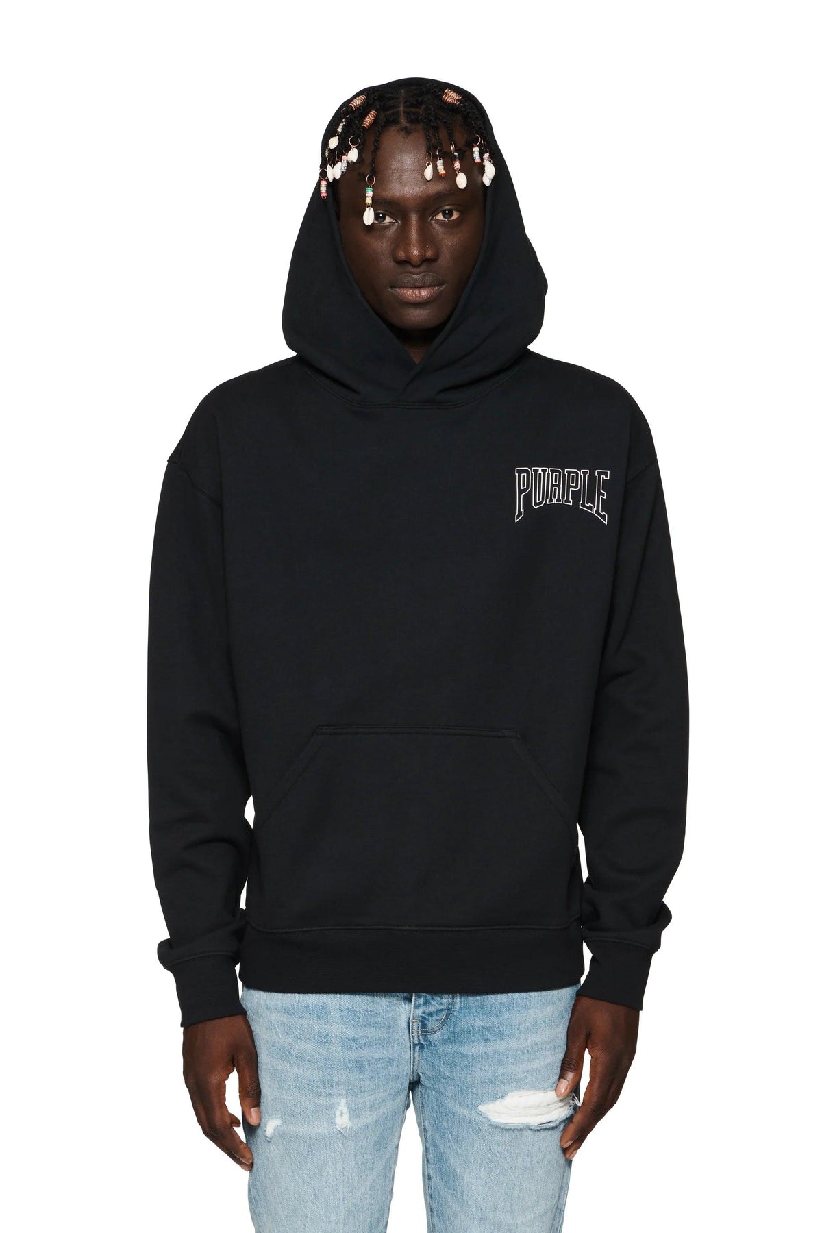 PURPLE BRAND P447 Fallen Hoodie Gravity NYC