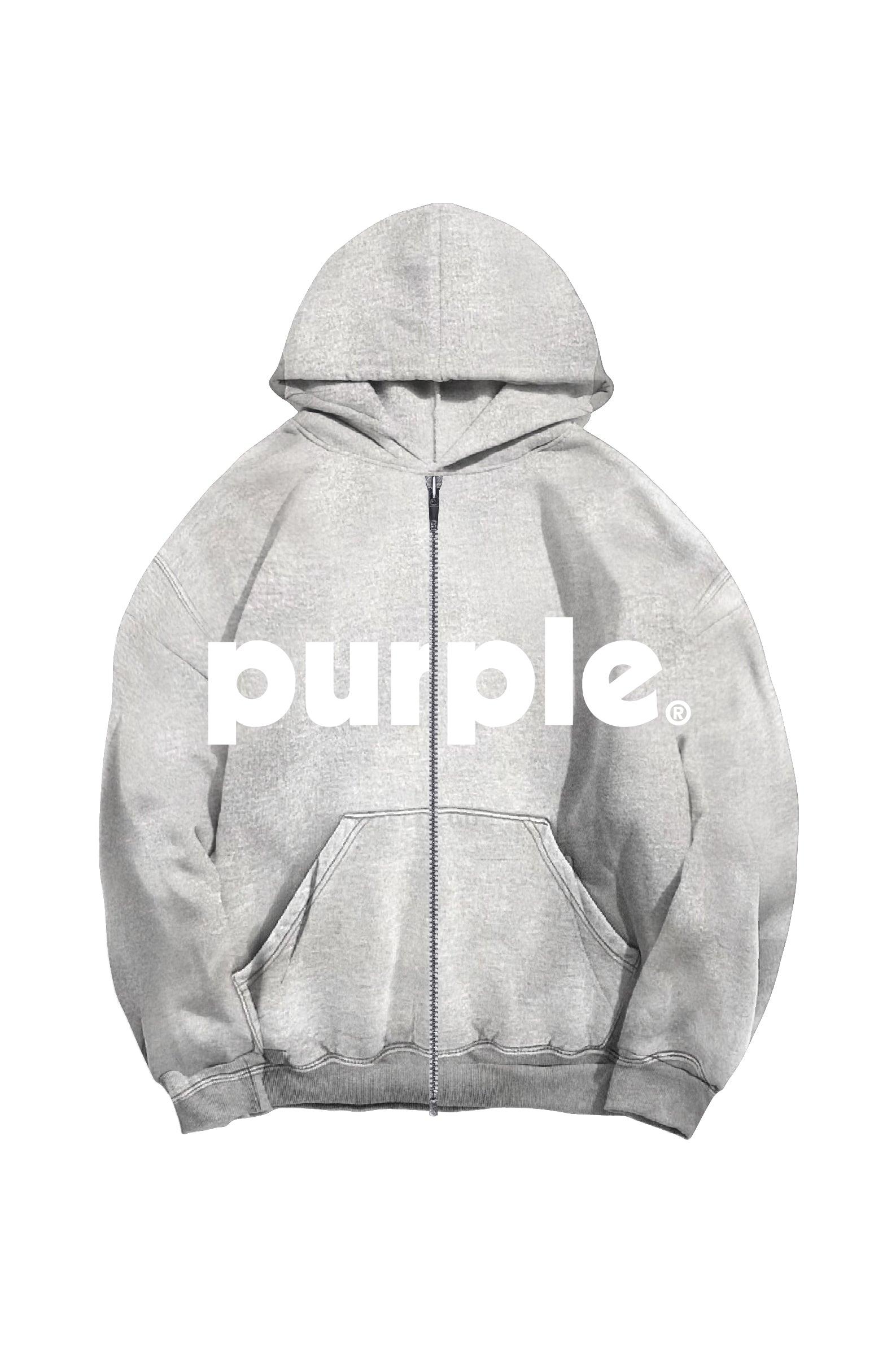 PURPLE BRAND P460 Heavyweight Fleece Full Zip Hoodie Gravity NYC