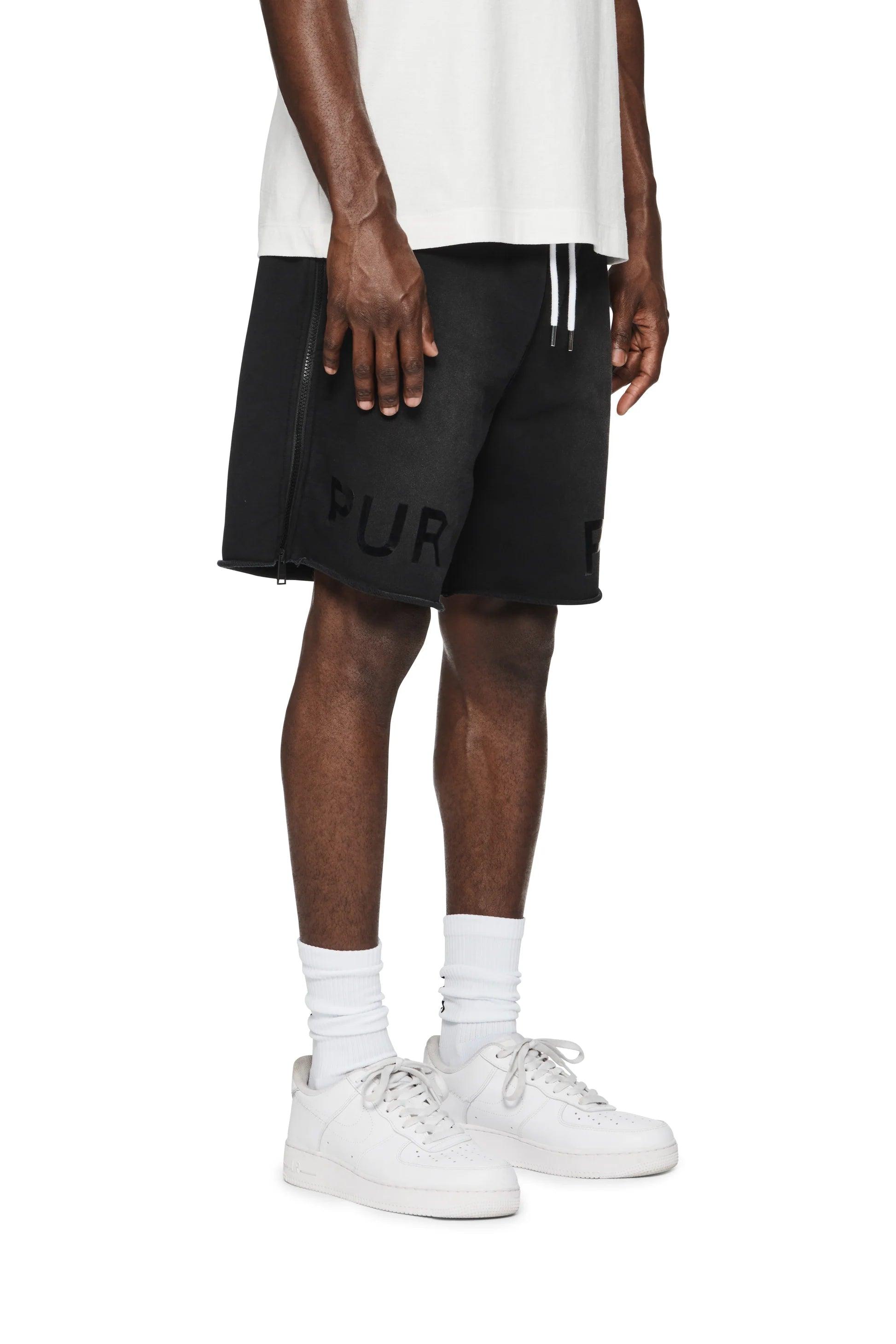 PURPLE BRAND P479 Faded Wordmark Sweatshorts Gravity NYC