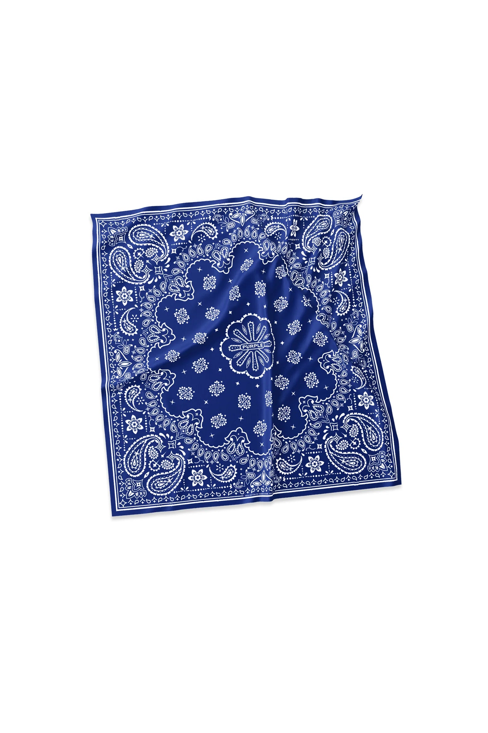 PURPLE BRAND P903 Printed Cotton Bandana Blue Gravity NYC