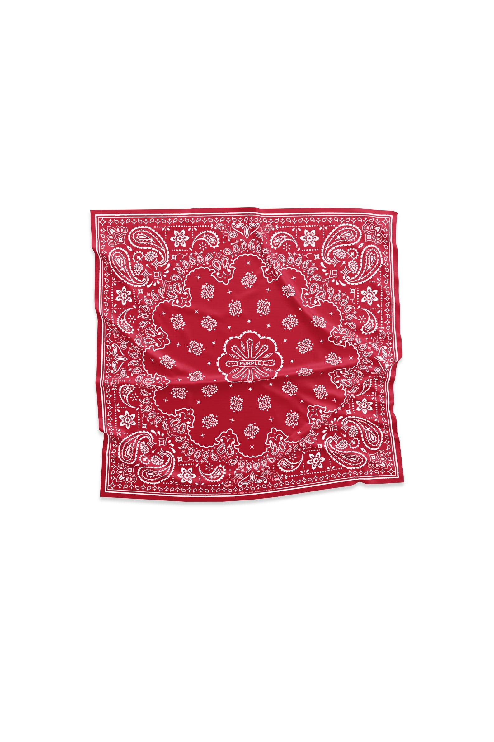 PURPLE BRAND P903 Printed Cotton Bandana Red Gravity NYC