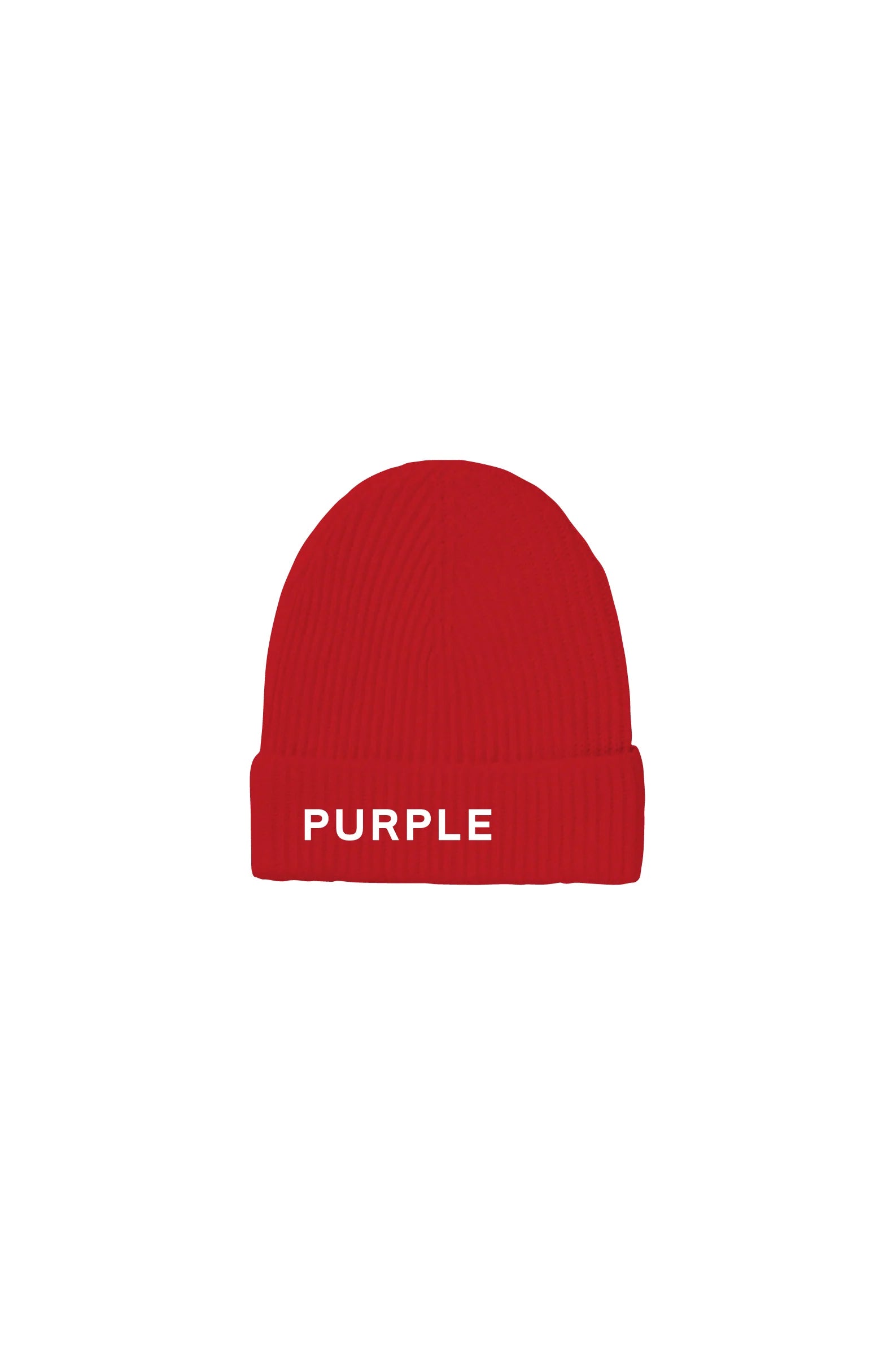 PURPLE BRAND P921 Acrylic Cuffed Beanie Red Gravity NYC