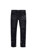 PURPLE BRAND P001 Black Resin Knee Slit - Gravity NYC