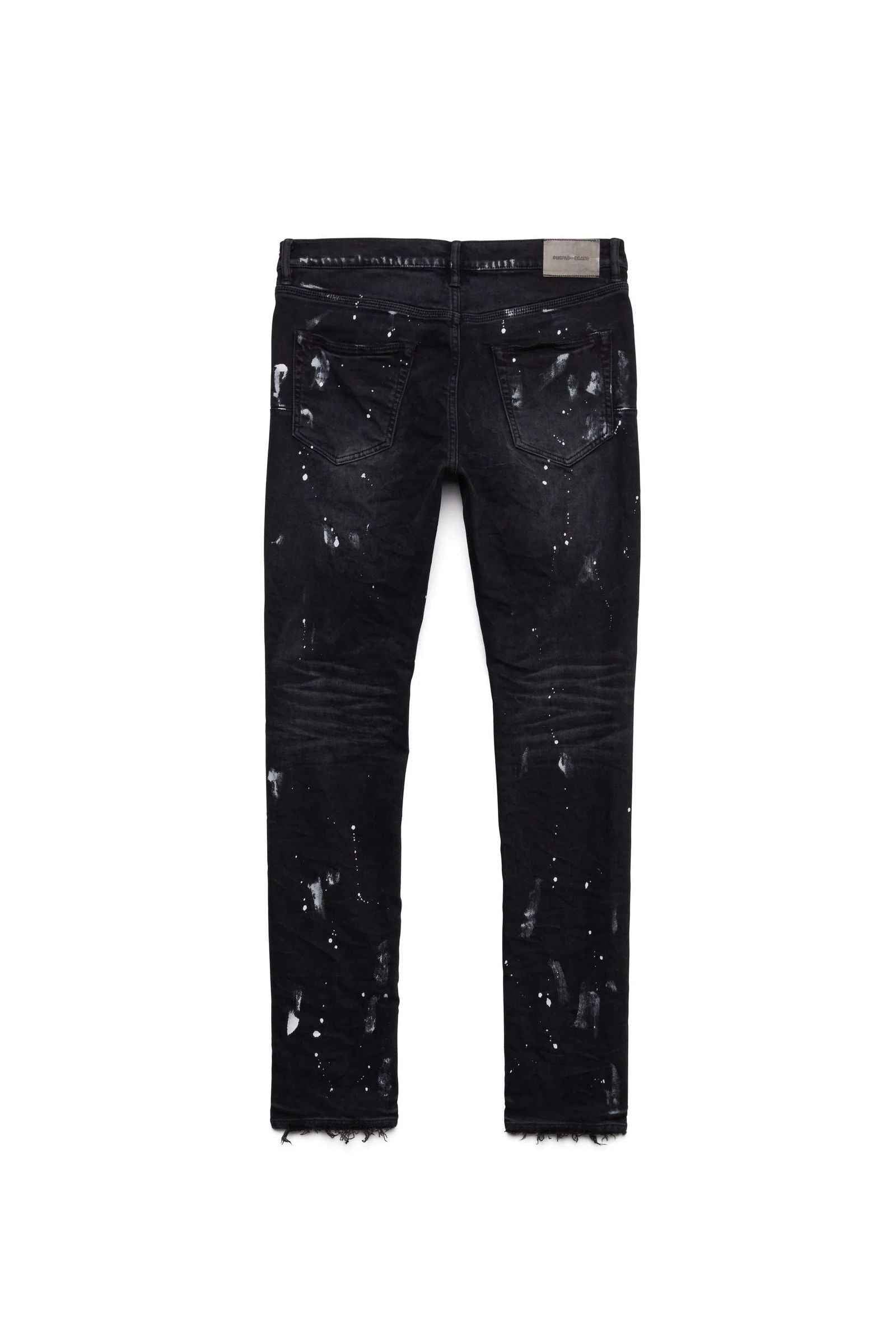 PURPLE BRAND P001 Black Resin Knee Slit - Gravity NYC