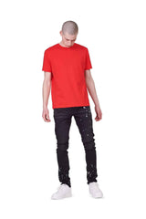PURPLE BRAND P001 Black Resin Knee Slit - Gravity NYC