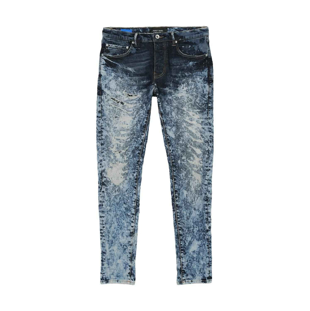 PURPLE BRAND P001 Indigo Heavy Bleach Repair Skinny - Gravity NYC