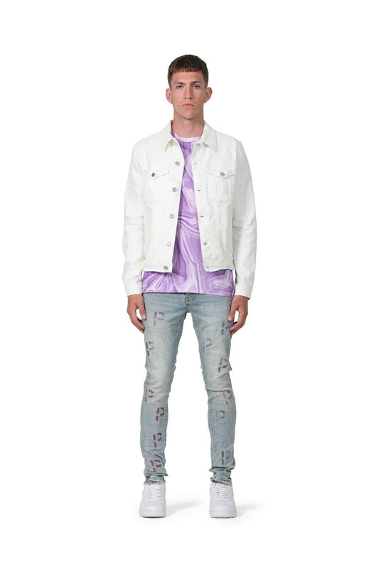 PURPLE BRAND P001 Light Indigo Embroidery Punch P - Gravity NYC