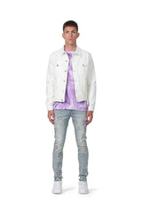 PURPLE BRAND P001 Light Indigo Embroidery Punch P - Gravity NYC