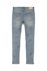 PURPLE BRAND P001 Light Indigo Embroidery Punch P - Gravity NYC