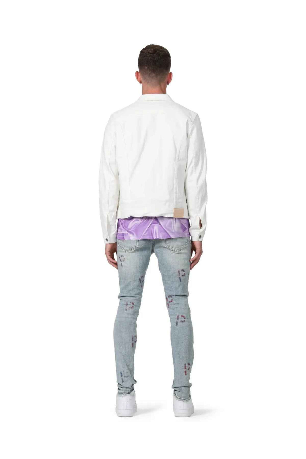 PURPLE BRAND P001 Light Indigo Embroidery Punch P - Gravity NYC
