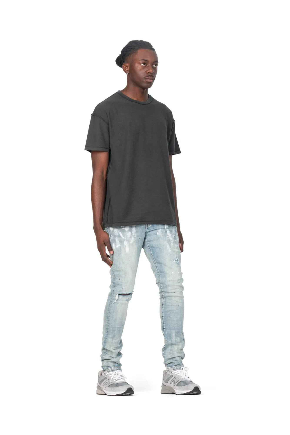 PURPLE BRAND P001 Light Indigo Paint Blowout - Gravity NYC